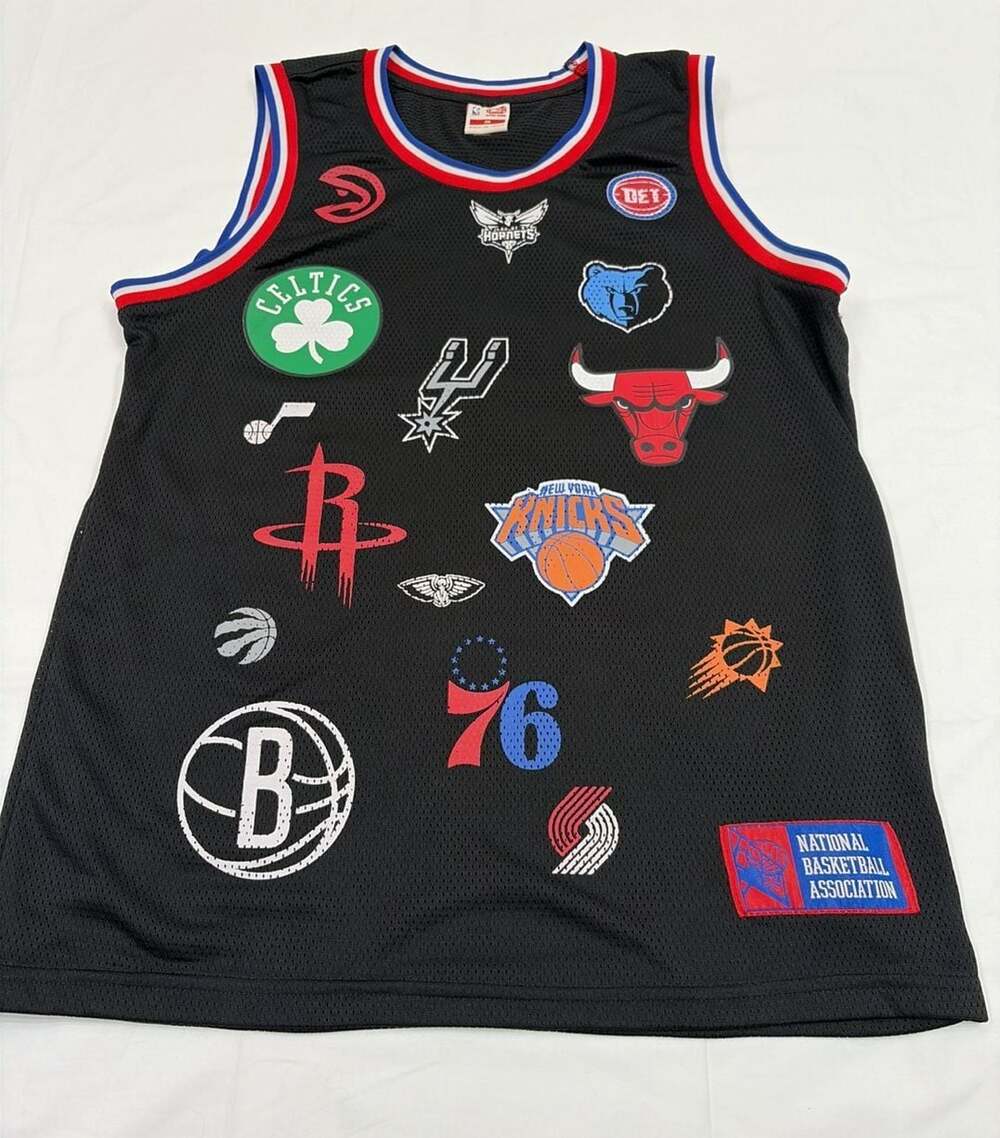 Ultra Game NBA All Teams Multi-Logo Mesh Basketball Jersey Size Medium